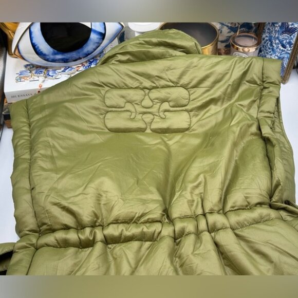 🆕 GANNI 🧿 NWOT Padded Sleeveless Jacket, Khaki Green - Sz S / M - Picture 16 of 16
